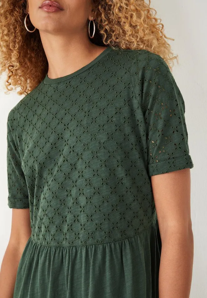 Hush Dresses Women Thalia Broderie Midi Dress Darkest Green