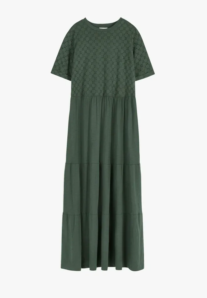 Hush Dresses Women Thalia Broderie Midi Dress Darkest Green