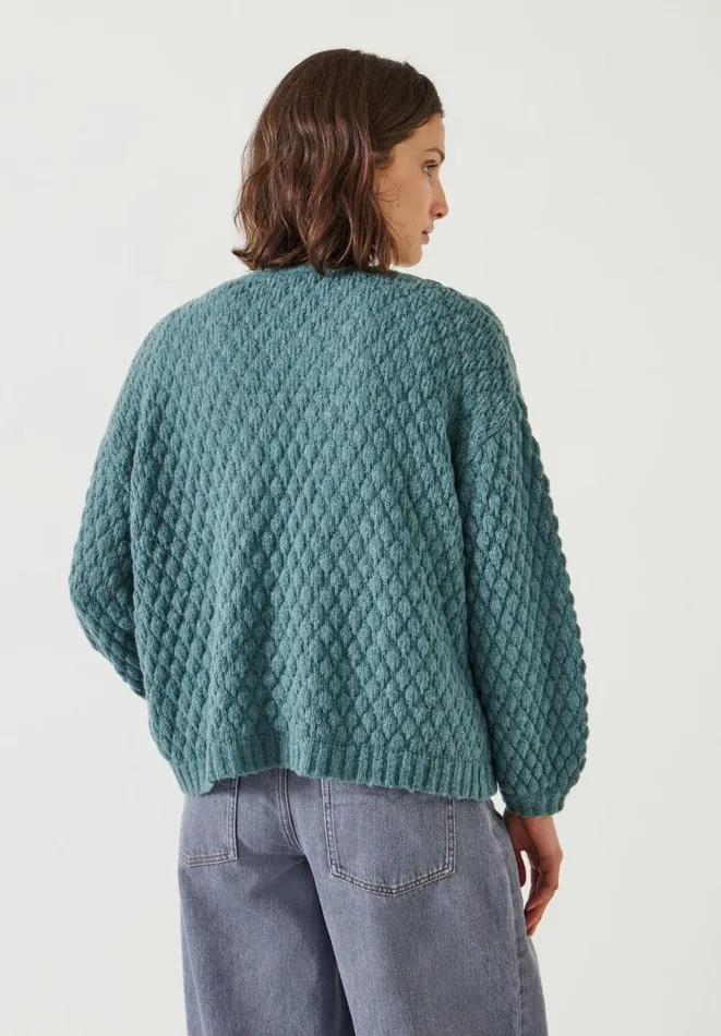 Hush Jumpers and Cardigans Women Mischa Textured Cardigan Sea Green Hush Jumpers and Cardigans Women Mischa Textured Cardigan Sea Green