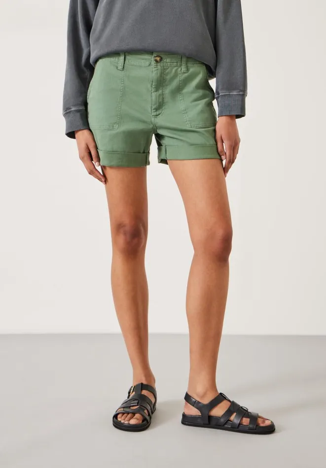 Hush Shorts Women Chino Shorts Washed Green Hush Shorts Women Chino Shorts Washed Green