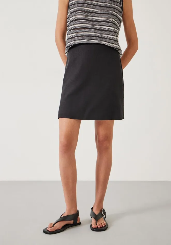 Hush Skirts Women Sunny Linen Mini Skirt Black