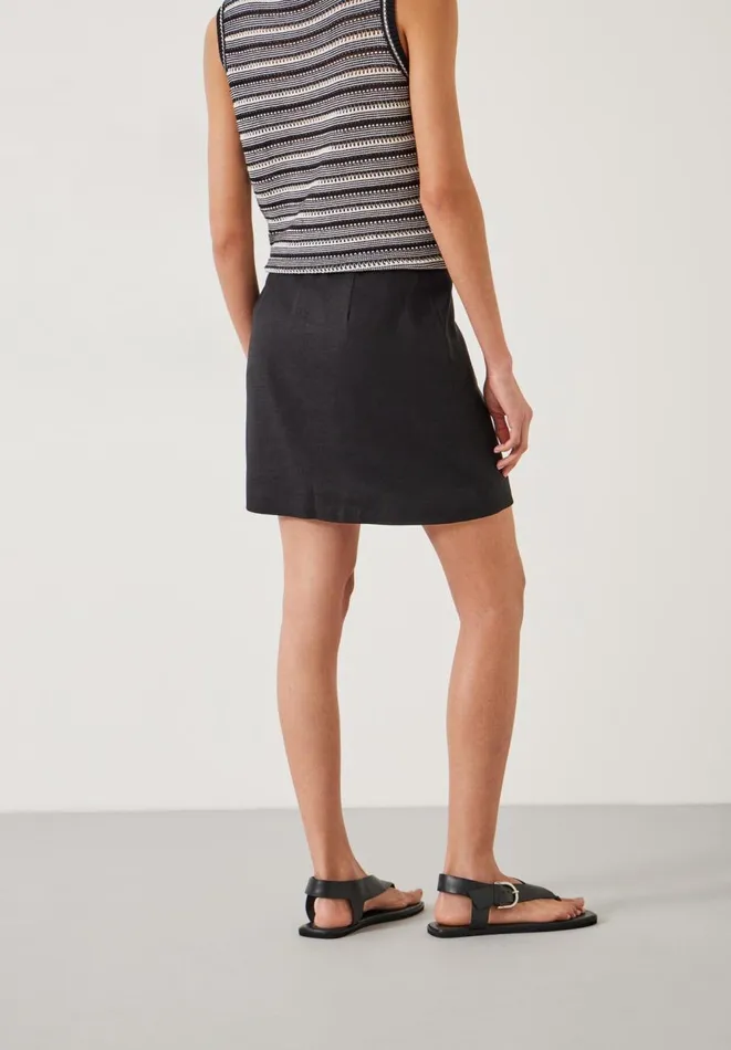 Hush Skirts Women Sunny Linen Mini Skirt Black