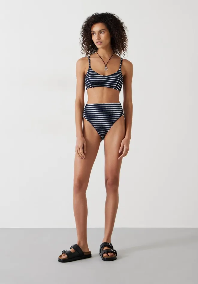Hush Swimwear and Beachwear Women Cassidy Stripe Rib Bikini Top Navywhite Stripe Hush Swimwear and Beachwear Women Cassidy Stripe Rib Bikini Top Navywhite Stripe