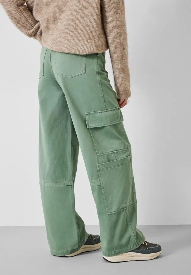 Hush Trousers Women Tulsy Wide Cargo Trousers Green Hush Trousers Women Tulsy Wide Cargo Trousers Green