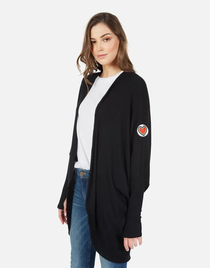 Irina Hippie Peace Love Black Women039s Lauren Moshi Sweaters and Knits