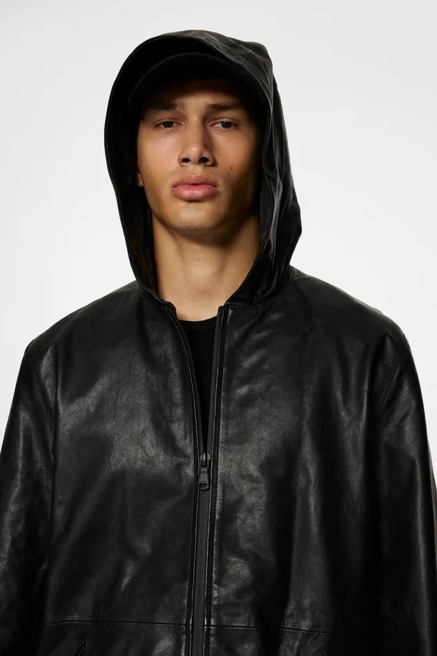 JLindeberg Jackets Men Hadley Leather Hoody Jacket