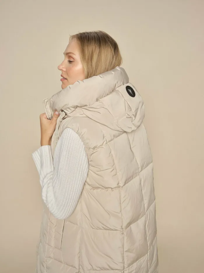 Jackets and Coats MOS MOSH Women MMNova Square Down Waistcoat Feather Gray Jackets and Coats MOS MOSH Women MMNova Square Down Waistcoat Feather Gray