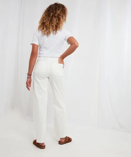 Jeans and Trousers Pippa Wide Leg Jeans White Joebrowns Apparel Jeans and Trousers Pippa Wide Leg Jeans White Joebrowns Apparel