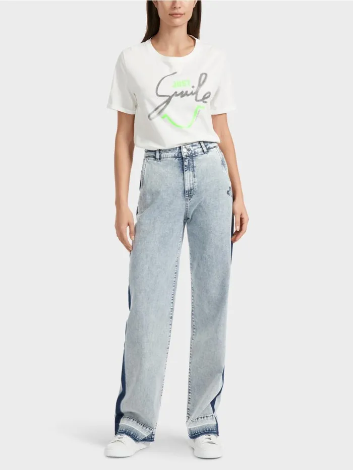 Jeans Damen Marc Cain Denimjeans WIGAN Mit DIYEffekt Light Denim