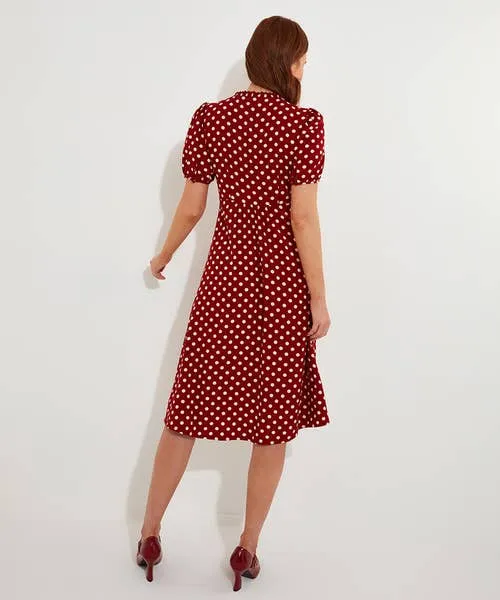 Joebrowns Dresses Apparel Perfectly Polka Dress Berry Joebrowns Dresses Apparel Perfectly Polka Dress Berry
