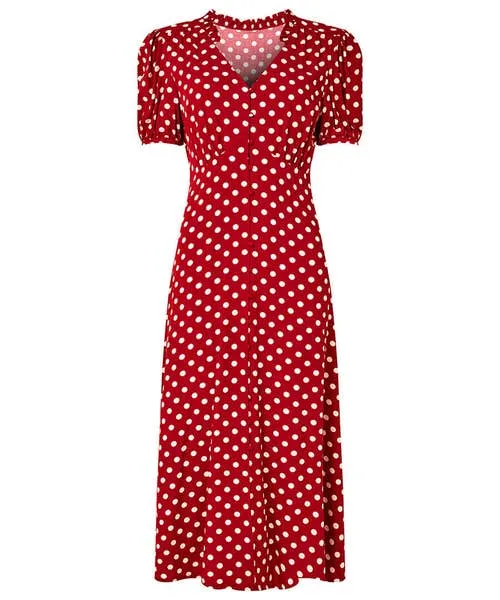 Joebrowns Dresses Apparel Perfectly Polka Dress Berry Joebrowns Dresses Apparel Perfectly Polka Dress Berry