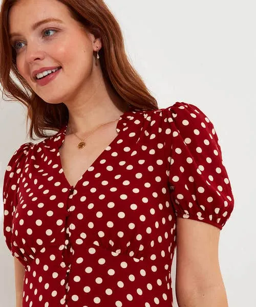 Joebrowns Dresses Apparel Perfectly Polka Dress Berry Joebrowns Dresses Apparel Perfectly Polka Dress Berry