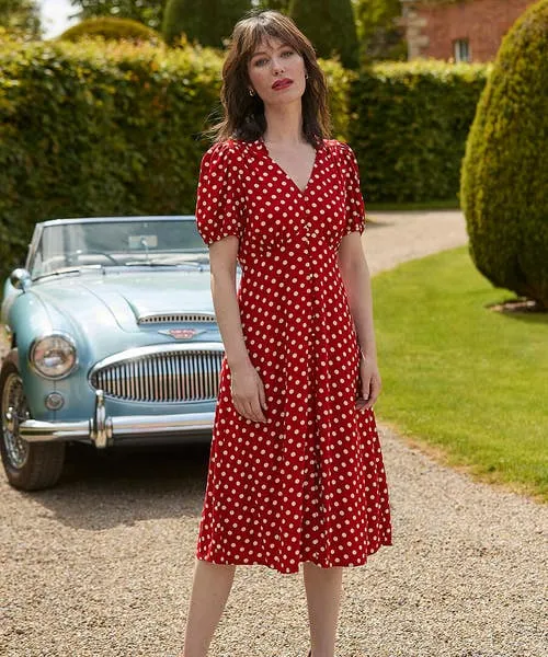 Joebrowns Dresses Apparel Perfectly Polka Dress Berry Joebrowns Dresses Apparel Perfectly Polka Dress Berry