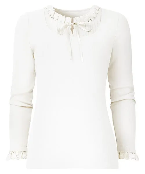 Joebrowns Tops Tunics and Blouses Apparel Trixie Collar Detail Top BlueCream Joebrowns Tops Tunics and Blouses Apparel Trixie Collar Detail Top BlueCream