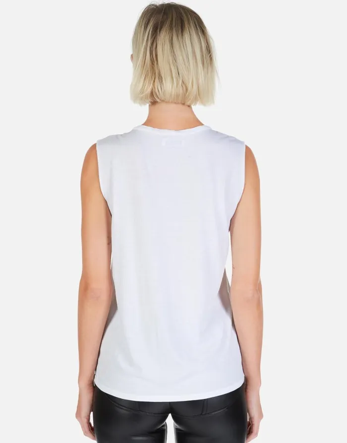 Kel Cracked Lightning Bolt White Women039s Lauren Moshi Tanks