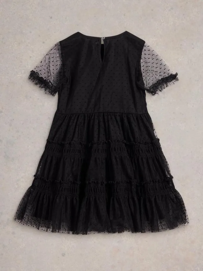 Kids Frilly Dress Pure Black White Stuff Dresses and Skirts Kids Frilly Dress Pure Black White Stuff Dresses and Skirts