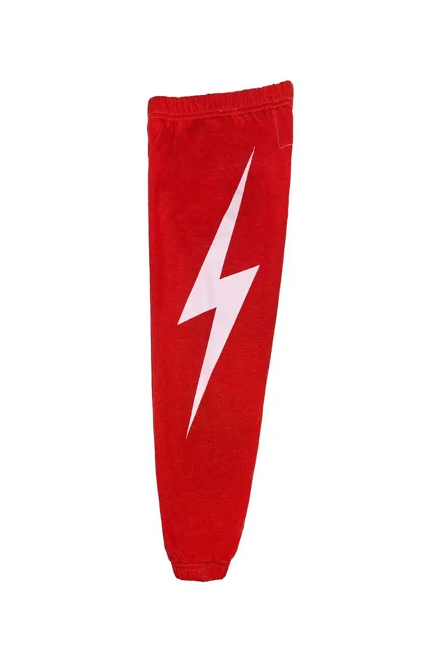 Kids Kids Collection Aviator Nation KIDS BOLT PRINT SWEATPANTS 8211 RED