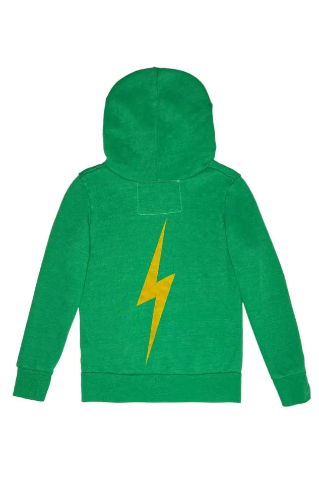 Kids Kids Collection Aviator Nation KIDS BOLT PRINT ZIP HOODIE 8211 KELLY GREEN