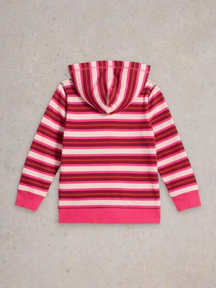 Kids Kids Penny Stripe Hoodie Purple Multi White Stuff Knitwear Kids Kids Penny Stripe Hoodie Purple Multi White Stuff Knitwear