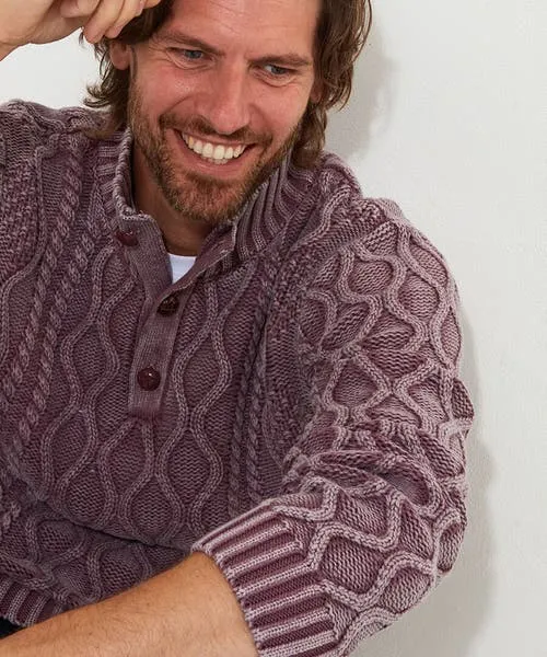 Knitwear Joebrowns Apparel Cool In Cable Funnel Mauve Knitwear Joebrowns Apparel Cool In Cable Funnel Mauve