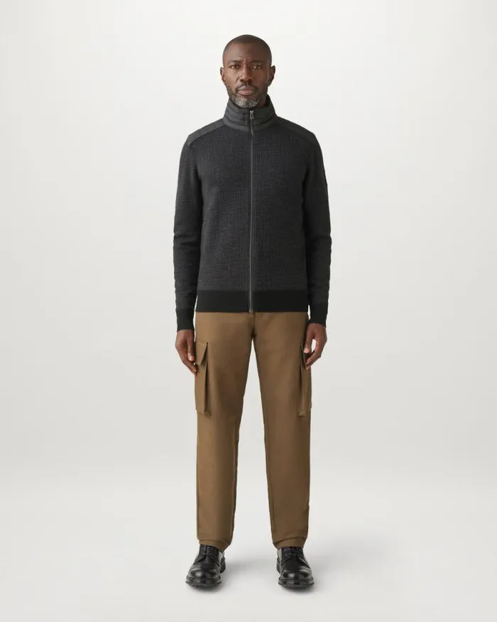 Knitwear Men Belstaff Kelby Zip Cardigan Black Charcoal Knitwear Men Belstaff Kelby Zip Cardigan Black Charcoal