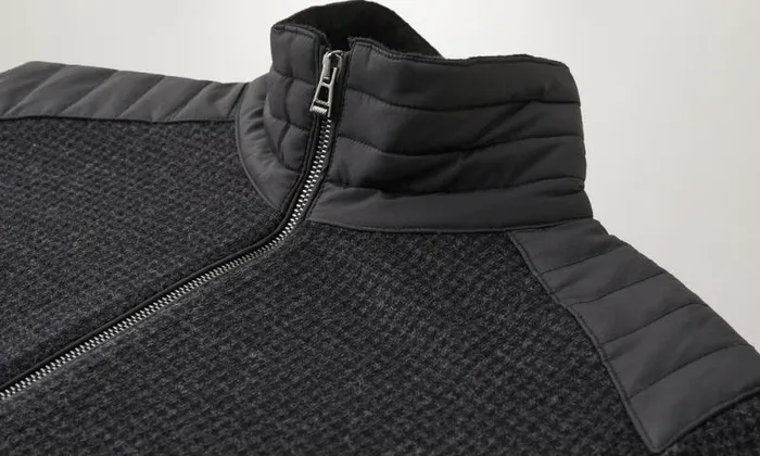 Knitwear Men Belstaff Kelby Zip Cardigan Black Charcoal Knitwear Men Belstaff Kelby Zip Cardigan Black Charcoal
