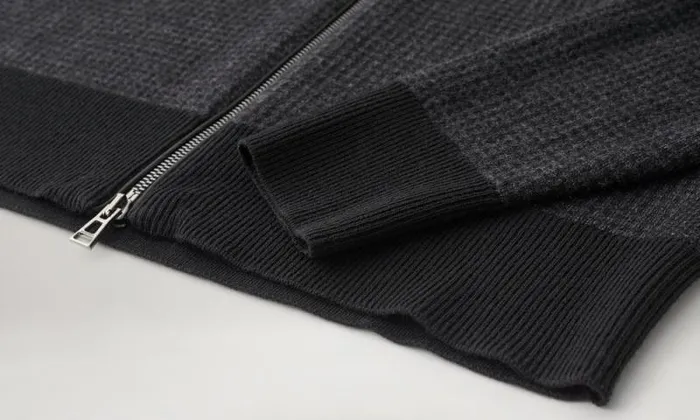 Knitwear Men Belstaff Kelby Zip Cardigan Black Charcoal Knitwear Men Belstaff Kelby Zip Cardigan Black Charcoal