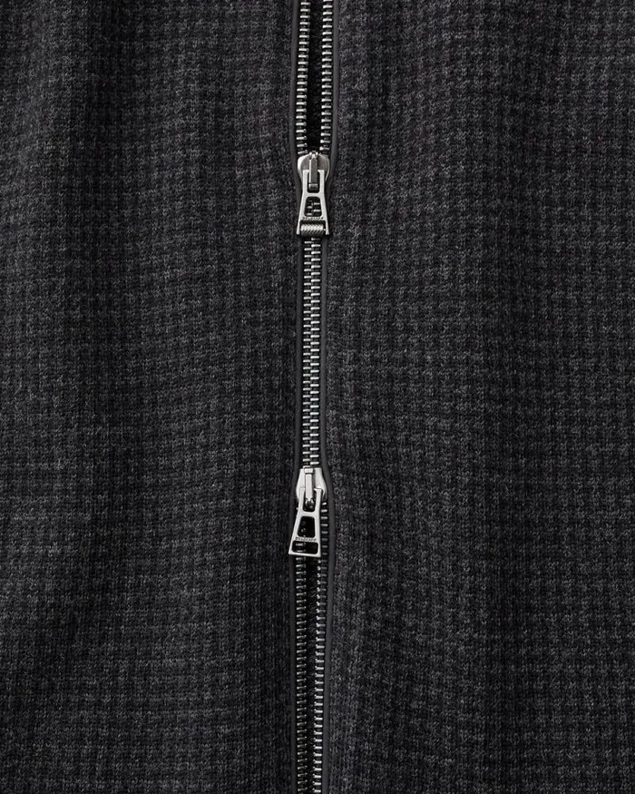 Knitwear Men Belstaff Kelby Zip Cardigan Black Charcoal Knitwear Men Belstaff Kelby Zip Cardigan Black Charcoal