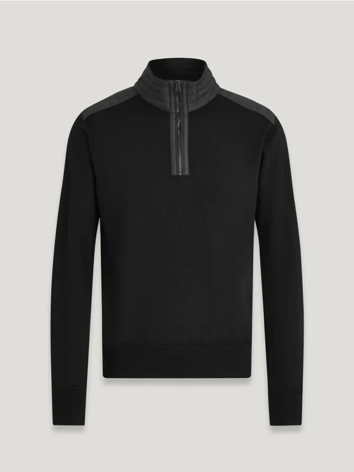 Knitwear Men Belstaff Kilmington Quarter Zip Black