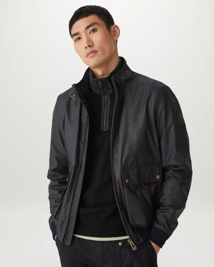 Knitwear Men Belstaff Kilmington Quarter Zip Black Knitwear Men Belstaff Kilmington Quarter Zip Black