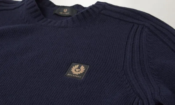 Knitwear Men Belstaff Watch Crewneck Jumper Dark Ink Knitwear Men Belstaff Watch Crewneck Jumper Dark Ink