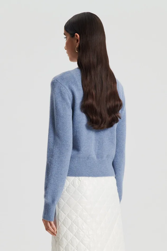 Knitwear Women Scanlan Theodore CASHMERE CARDIGAN DENIM