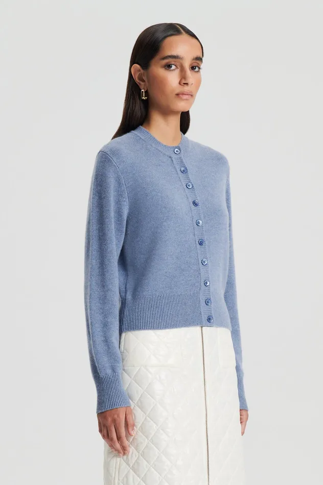 Knitwear Women Scanlan Theodore CASHMERE CARDIGAN DENIM