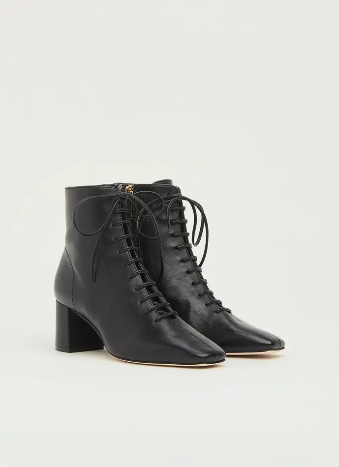 LKBennett Boots Women Arabella Black Leather LaceUp Ankle Boots LKBennett Boots Women Arabella Black Leather LaceUp Ankle Boots
