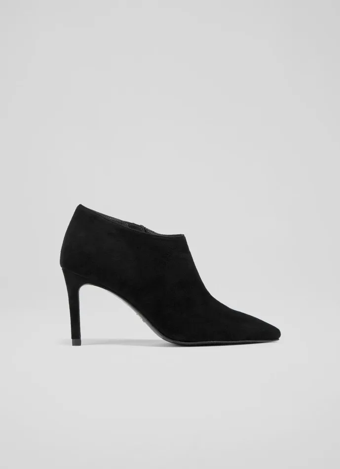 LKBennett Boots Women Elle Black Suede Shoe Boots