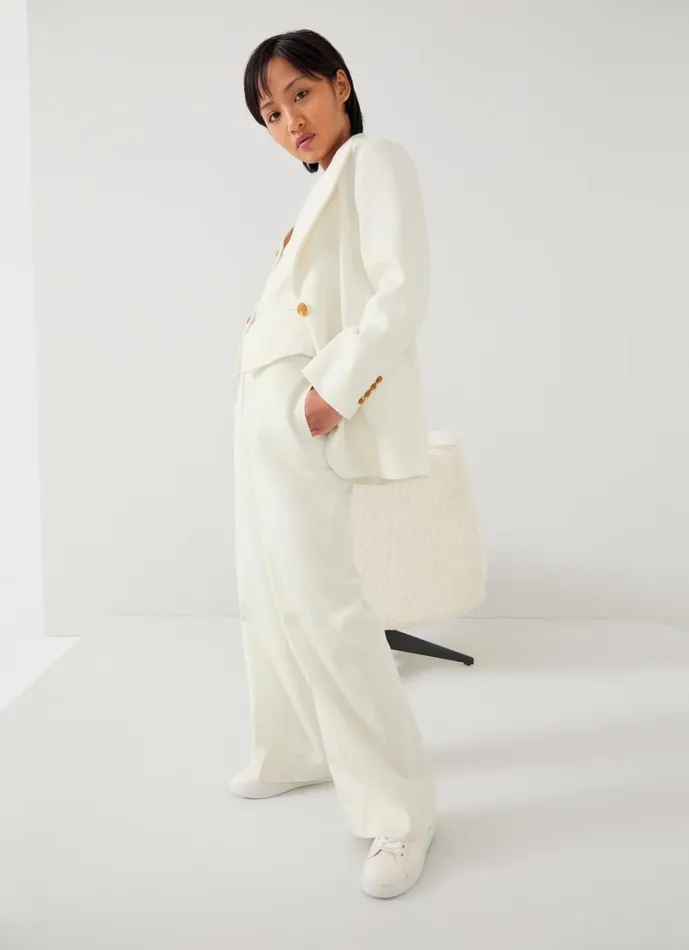 LKBennett Coats and Jackets Women Avery Petite Cream Italian Cotton Jacket