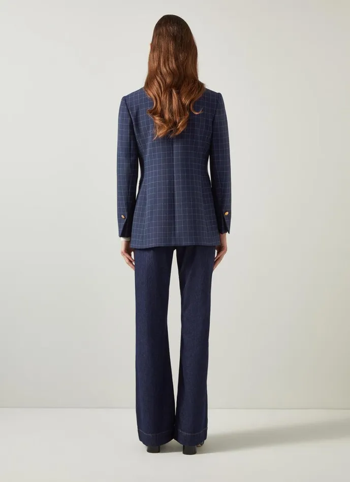LKBennett Coats and Jackets Women Mariner Midnight and Ivory Tailored Jacket LKBennett Coats and Jackets Women Mariner Midnight and Ivory Tailored Jacket
