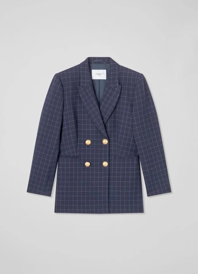 LKBennett Coats and Jackets Women Mariner Midnight and Ivory Tailored Jacket LKBennett Coats and Jackets Women Mariner Midnight and Ivory Tailored Jacket