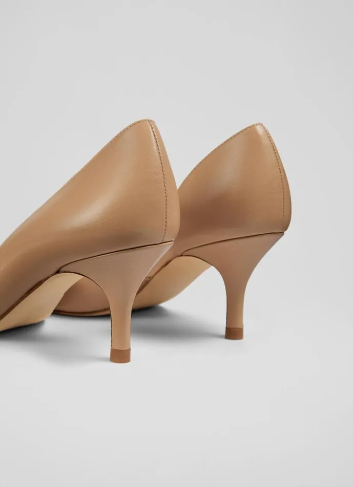 LKBennett Court Shoes Women Hazel Beige Leather D039Orsay Courts LKBennett Court Shoes Women Hazel Beige Leather D039Orsay Courts