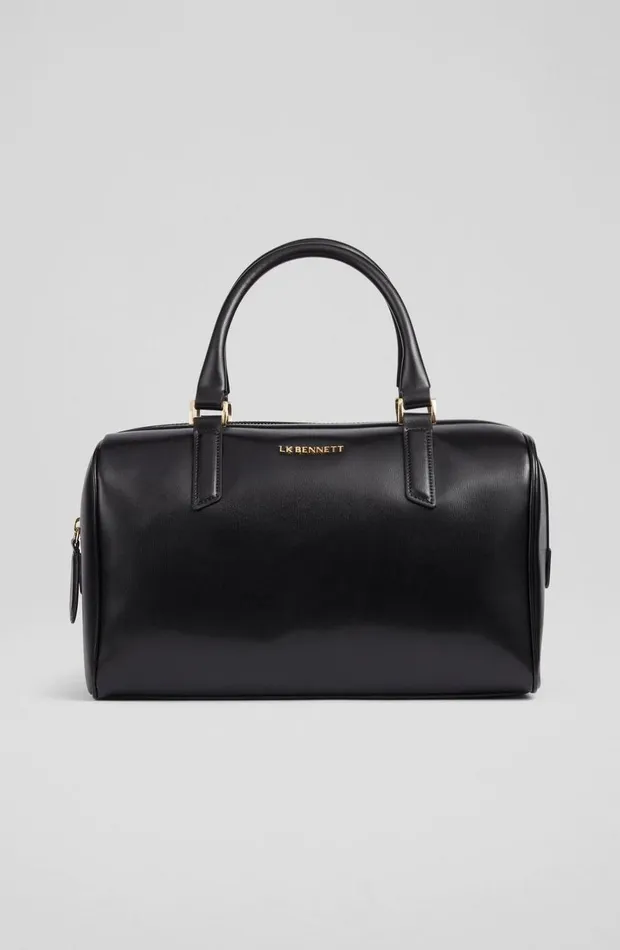 LKBennett CrossBody Bags Women Fleur Black Leather Bowling Bag
