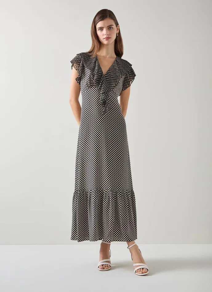 LKBennett Dresses Women Daphne Polka Dot Pleated Dress