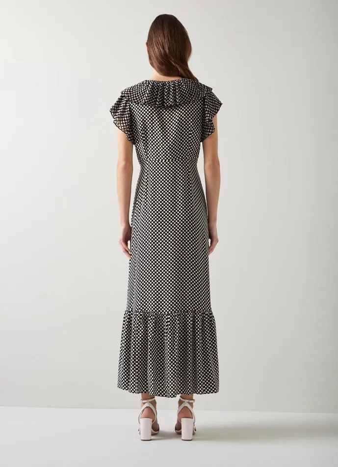 LKBennett Dresses Women Daphne Polka Dot Pleated Dress