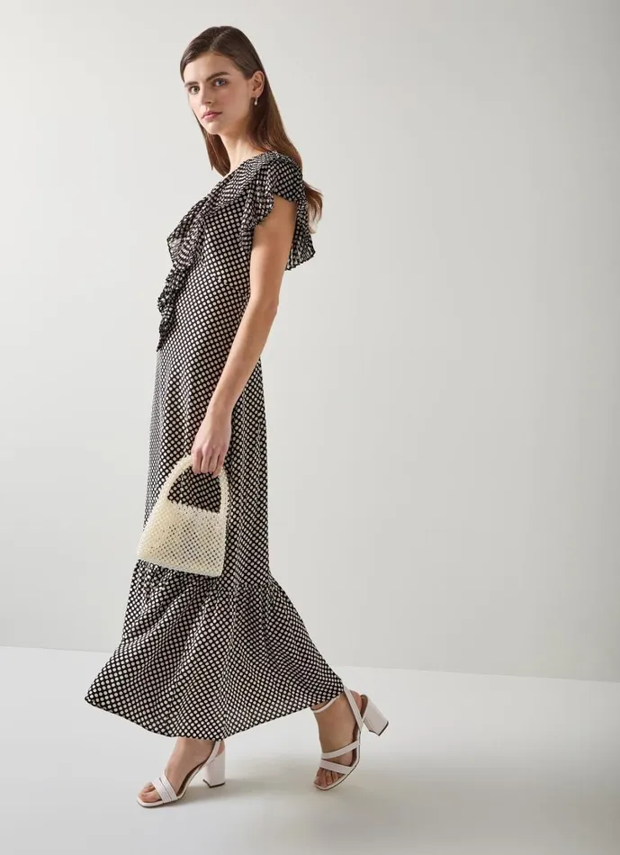 LKBennett Dresses Women Daphne Polka Dot Pleated Dress