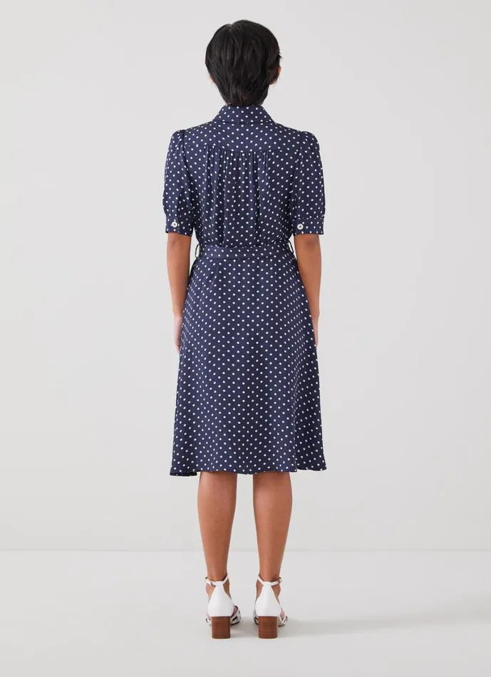 LKBennett Dresses Women Valerie Petite Navy And Cream Shirt Dress