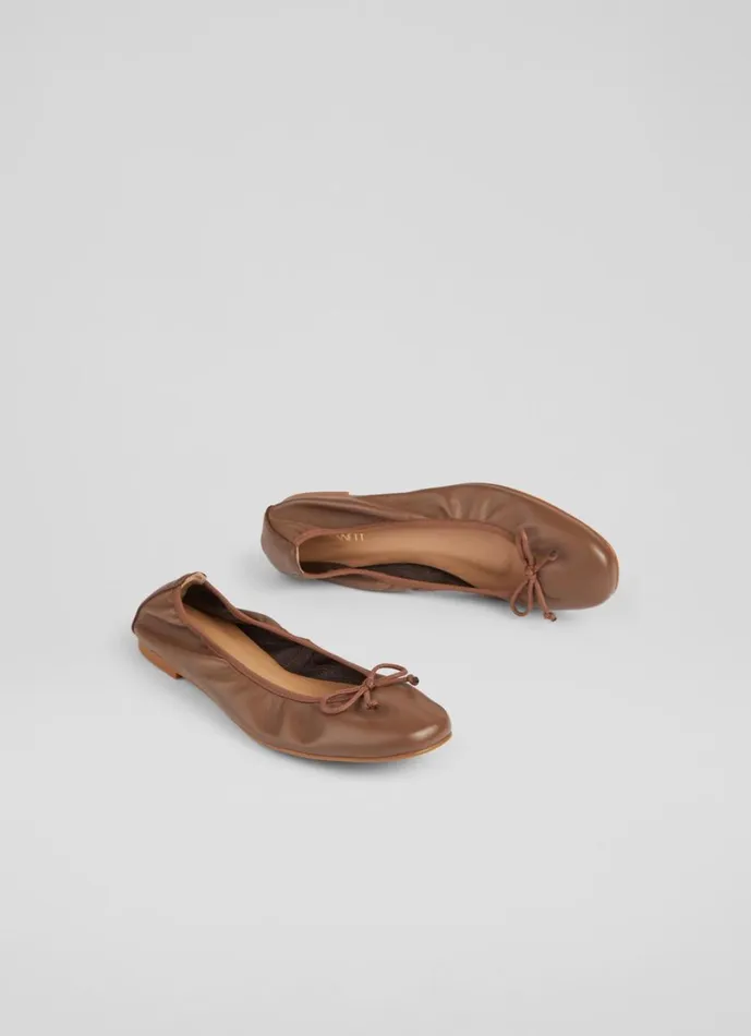 LKBennett Flats Women Trilly Nude 4 Leather Ballet Pumps LKBennett Flats Women Trilly Nude 4 Leather Ballet Pumps