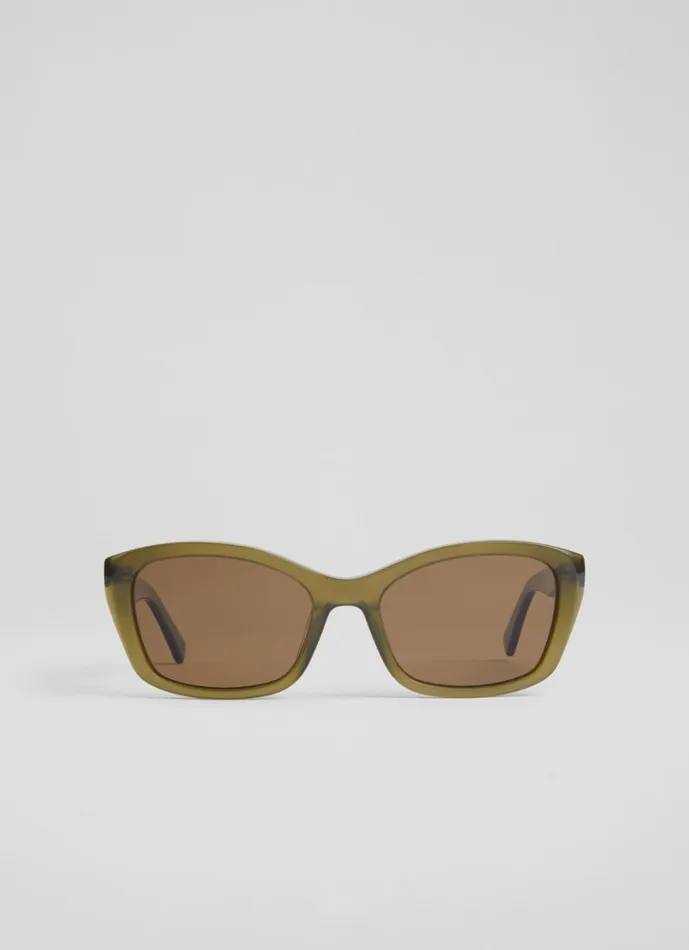 LKBennett Sunglasses Women Celeste Green Acetate Sunglasses
