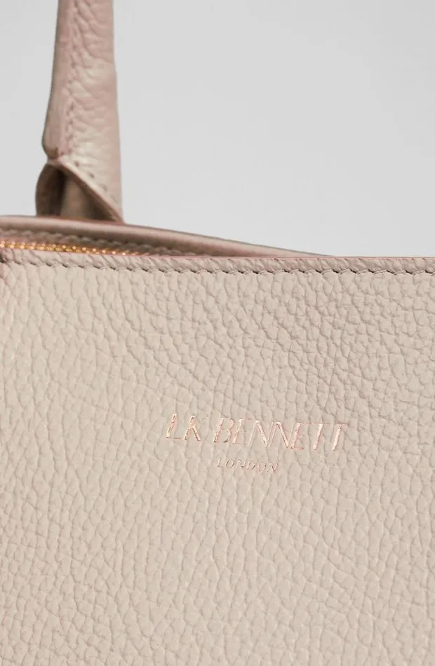 LKBennett Tote Bags Women Lillian Taupe Grainy Leather Tote Bag LKBennett Tote Bags Women Lillian Taupe Grainy Leather Tote Bag