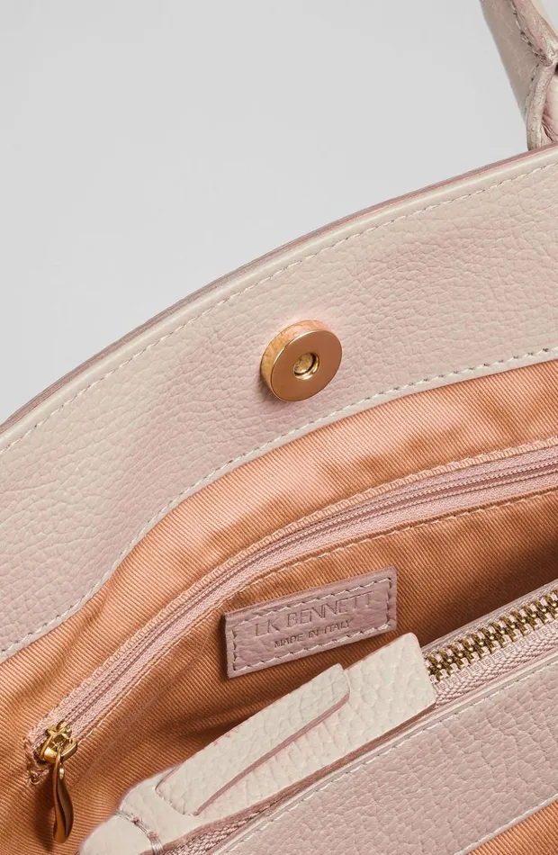 LKBennett Tote Bags Women Lillian Taupe Grainy Leather Tote Bag LKBennett Tote Bags Women Lillian Taupe Grainy Leather Tote Bag