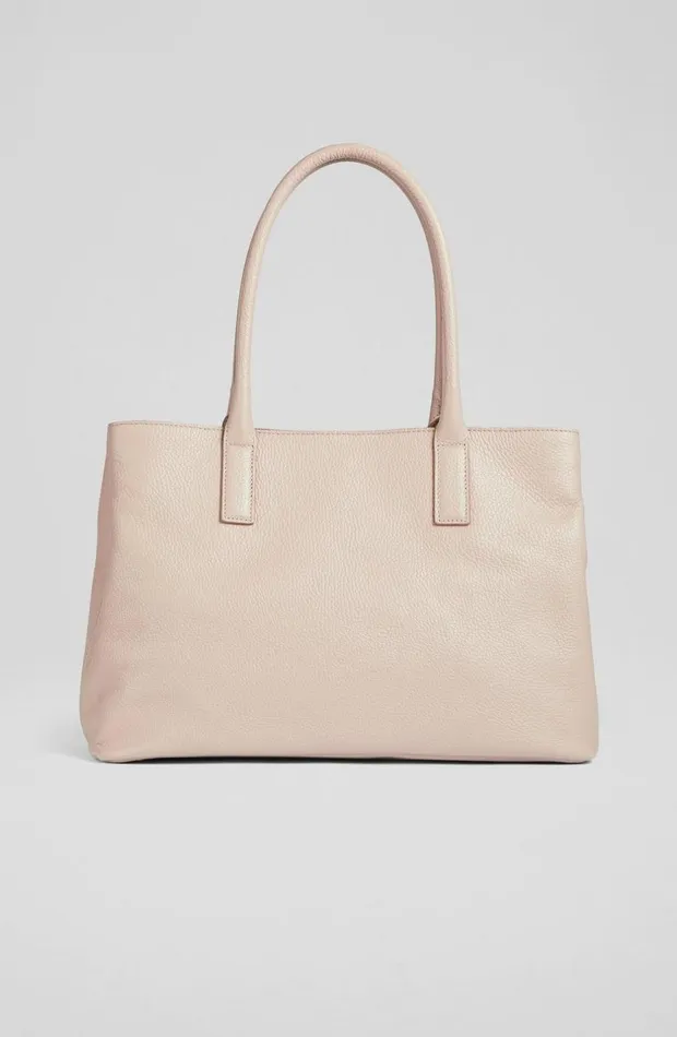 LKBennett Tote Bags Women Lillian Taupe Grainy Leather Tote Bag LKBennett Tote Bags Women Lillian Taupe Grainy Leather Tote Bag