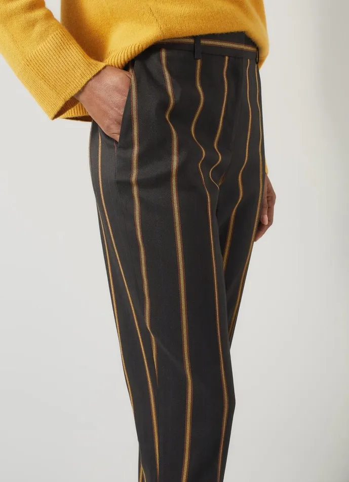 LKBennett Trousers Women Jemima Black and Conker Stripe Trouser LKBennett Trousers Women Jemima Black and Conker Stripe Trouser